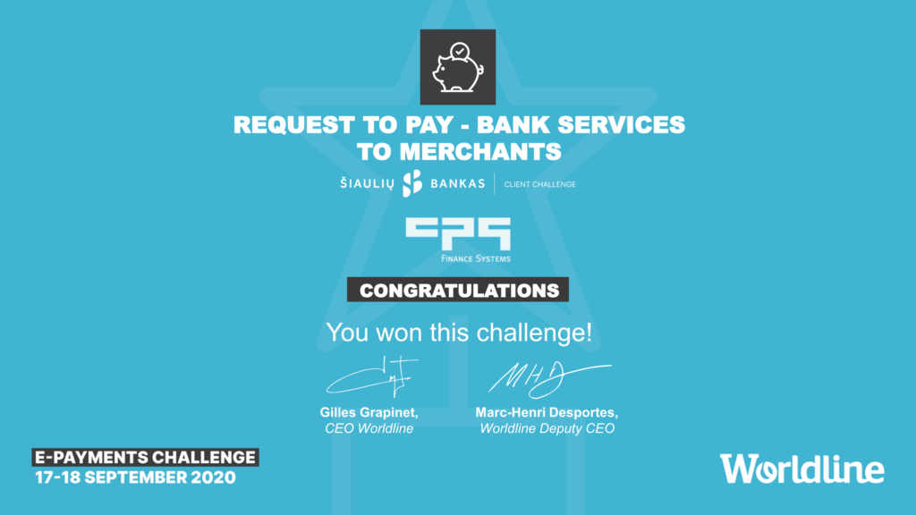 Šiaulių Bankas Business Challenge: Request to pay - Bank services to merchants